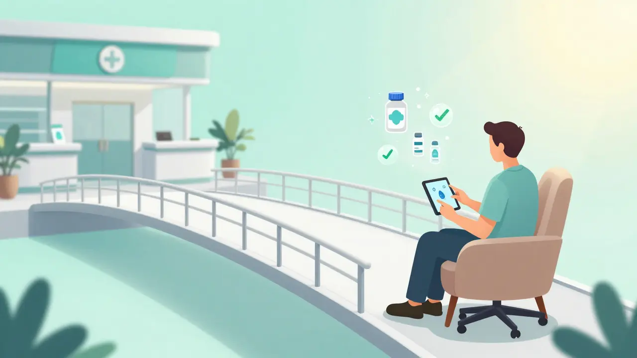 Person using telehealth services to get an affordable prescription